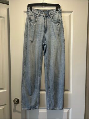 Classic Light Wash High-Rise Straight Jeans
